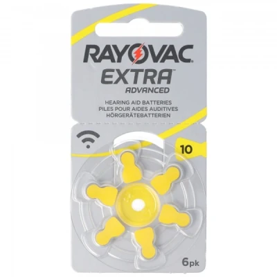 Afbeelding van 10x 6 stuks Rayovac hoortoestelbatterij Varta HA10, PR70, 4610, Acoustic Special
