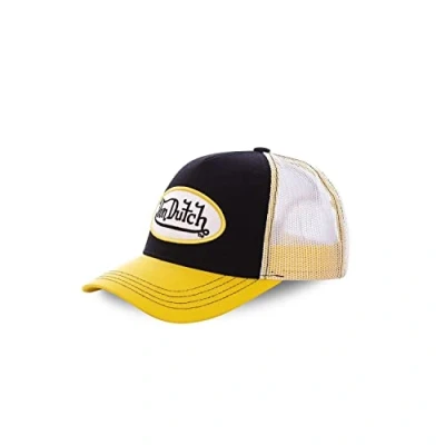 Afbeelding van Von Dutch Verstelbare pet voor dames en heren, truckerpet, comfortabel, atletisch casual pasvorm, Geel.
