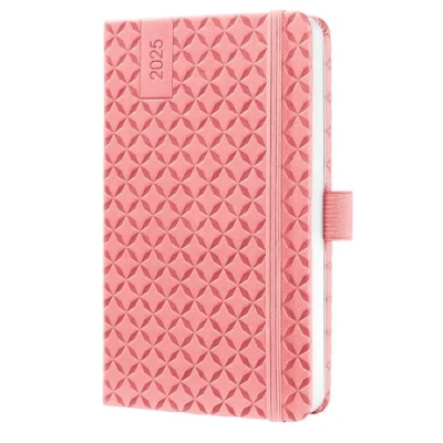 Afbeelding van Sigel agenda 2025 Jolie Flair A6 hardcover 7 dagen / 2 pagina&#039;s rose pink SI J5110