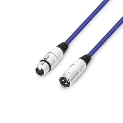 Afbeelding van Adam Hall Cables 3 Star MMF 0050 BL microfoonkabel XLR vrouwelijk naar mannelijk, 0,5 m, blauw