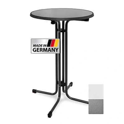 Afbeelding van Beautissu statafel Sylt Ø 70 cm antraciet rond inklapbaar tafel outdoor geschikt weerbestendige vouwtafel eettafel hittebestendigheid