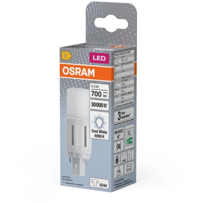 Afbeelding van OSRAM 4058075824515 LED lamp Energielabel E (A G) G24d 5.5 W = 13 Neutraalwit (Ø x h) 37.70 mm 1 stuk(s)