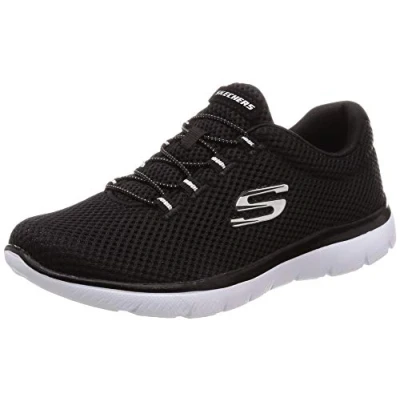 Afbeelding van Skechers Summits Quick Lapse Sneakers laag, Dames, Maat: 37.5, Schwarz Textiel