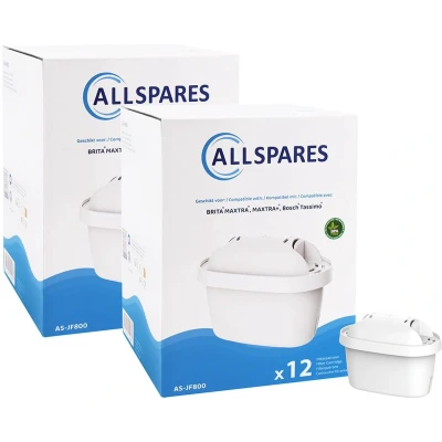 Afbeelding van AllSpares Filterpatronen voor Waterkannen (x24) geschikt BRITA MAXTRA+, MAXTRA PRO en Bosch Tassimo