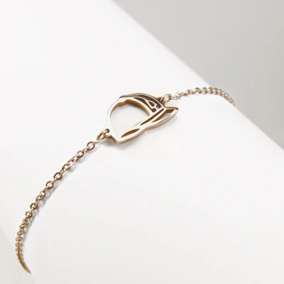 Image de Ponytail&amp;Co Bracelet Casques d&#039;équitation Or Rose 13+5cm