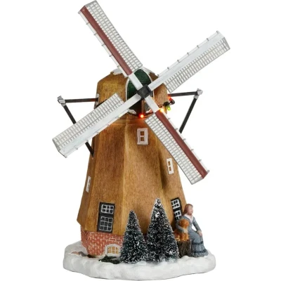 Afbeelding van Kerstdorp Kinderdijkse windmolen Luville (LED, Batterijen)