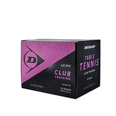 Afbeelding van Dunlop 40+ Club Training Tafeltennisballen 144 Ballen Wit