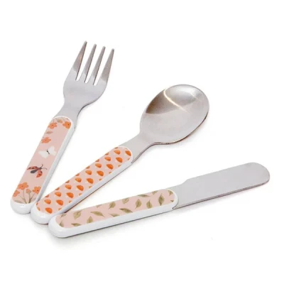 Afbeelding van Petit monkey kinderbestek animal craddle pink