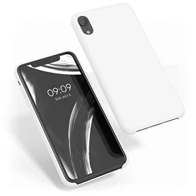 Afbeelding van kwmobile telefoonhoesje geschikt voor Apple iPhone XR Hoesje met siliconen coating Smartphone case in wit