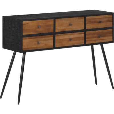 Afbeelding van Wandtafel Met Lades 116X30X76 Cm Massief Gerecycled Teakhout