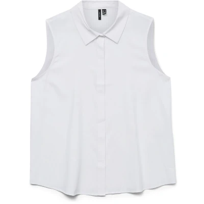 Afbeelding van VERO MODA VMNORA SL SHIRT WVN GA NOOS Dames Blouse Bright White
