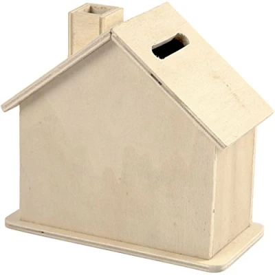 Afbeelding van Creativ company houten spaarpot huisje