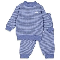 Afbeelding van Feetje Pyjama Basics Wafel Blue Melange Maat 80