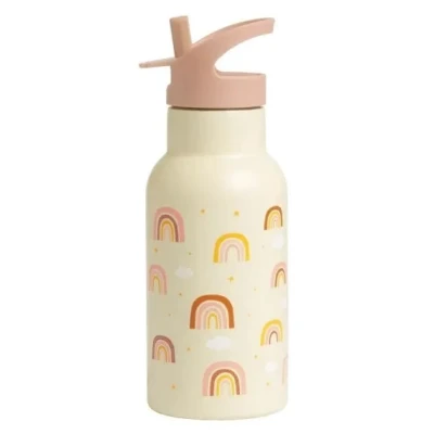 Afbeelding van A Little Lovely Company RVS Drink fles Regenboog