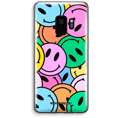 Afbeelding van Case Company® hoesje geschikt voor Samsung Galaxy S9 Smiley N1 Soft Cover Telefoonhoesje Bescherming aan alle Kanten en Schermrand