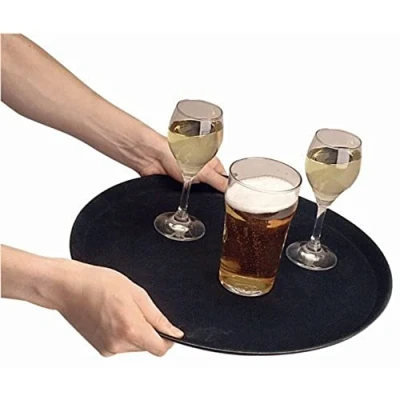 Image de Plateau antidérapant en Plastique Kristallon rond 280 mm