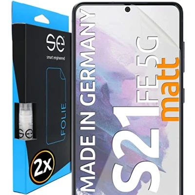 Afbeelding van s.e displaybeschermfolie voor Samsung Galaxy S21 FE 2x Full Screen Positioneringshulp S 21 antireflecterend alternatief glas