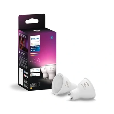 Afbeelding van Philips Hue Led Lamp Spot Gu10 4.2w Wit En Gekleurd Licht 2 Stuks (929003666502)