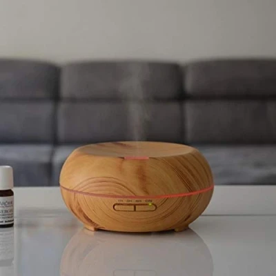 Afbeelding van Woody Ultrasonic Aroma Diffuser Aromalamp Aromadiffuser Luchtbevochtiger Aromatherapie Etherische olie