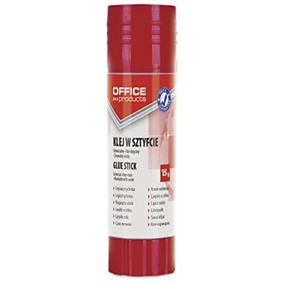 Afbeelding van OFFICE PRODUCTS Originele lijmstift 15 g Wit Kindvriendelijke lijm Voor kunst en knutselen PVA Oplosmiddelvrij In water oplosbaar school knutselbenodigdheden