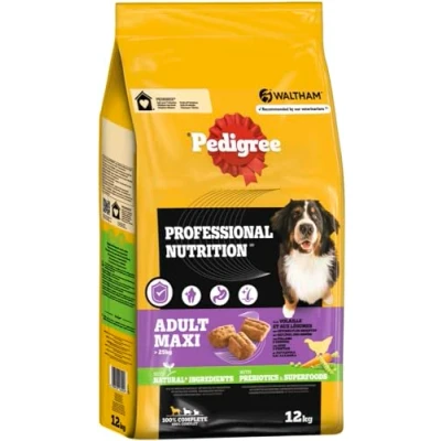 Afbeelding van 12 kg Pedigree Professional Nutrition Adult Maxi &gt;25 met gevogelte &amp; groente droogvoer voor honden
