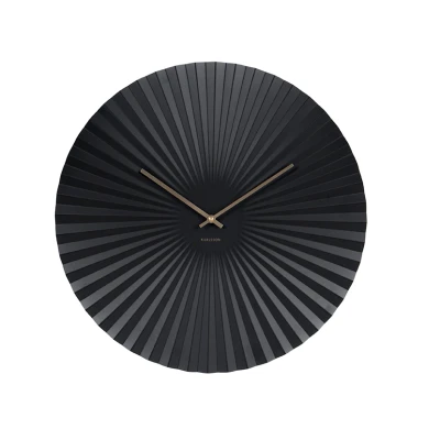 Afbeelding van Wandklok Sensu XL staal zwart