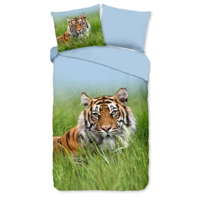 Afbeelding van Good Morning Dekbedovertrek &quot;tijger&quot; Multi (140x200/220 cm) Katoen