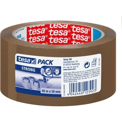 Afbeelding van Tesa Verpakkingsplakband Strong, Ft 50 Mm X 66 M, Uit Pp, Bruin Verpakkingstape