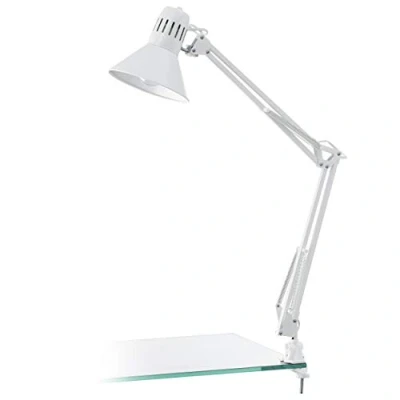 Afbeelding van EGLO Firmo Tafellamp Klemlamp E27 73 cm Wit Glanzend