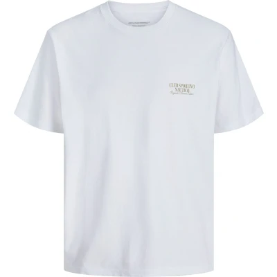Afbeelding van Jack &amp; Jones Rundhalsausschnitt Tshirt print, Heren, Maat: Small, Bright white