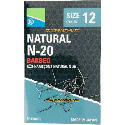 Afbeelding van Preston Natural N 20 Barbed (15 pcs) Maat : 12