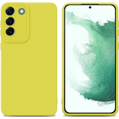 Afbeelding van Cadorabo Hoesje geschikt voor Samsung Galaxy S22 PLUS in Fluid GEEL Beschermhoes gemaakt van flexibel TPU silicone Cover Case