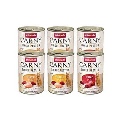 Afbeelding van 6x400g Mix (3 Smaken) Adult Single Protein animonda Carny Kattenvoer