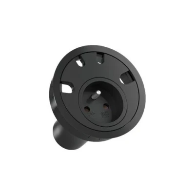 Image de Bachmann LOOP IN Prise de courant with 4 cable bushing Type E avec volets 16 A CA 250 V noir