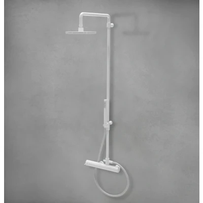 Afbeelding van Waterevolution Flow douchecombinatie met thermostaat en regendouche mat wit T141TBR