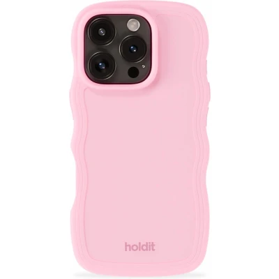 Afbeelding van Holdit Hoesje Geschikt voor iPhone 16 Pro Wavy Case roze