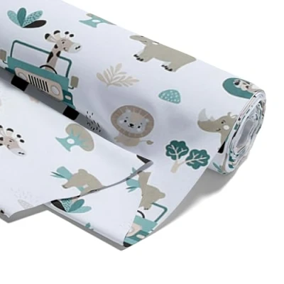 Afbeelding van Katoenen stof per meter 1 m x 160 cm Naaistoffen Lichte decoratieve voor kinderen Modieuze stof, Afrika