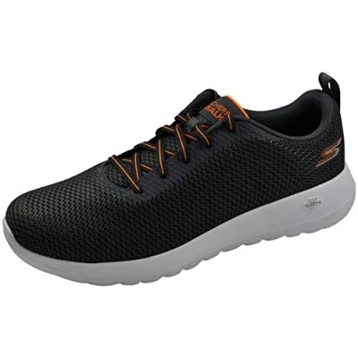 Afbeelding van Skechers Go Walk Max 54601 Sneakers voor heren, Antraciet/Oranje