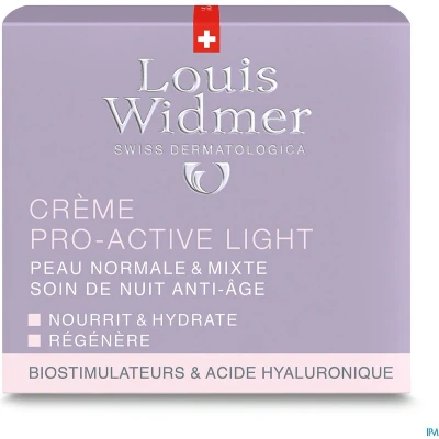 Afbeelding van Widmer Nacht Creme Pro active Light Parf Pot 50ml