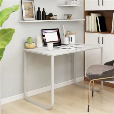 Afbeelding van vidaXL Computerbureau 110x60x73 cm spaanplaat wit