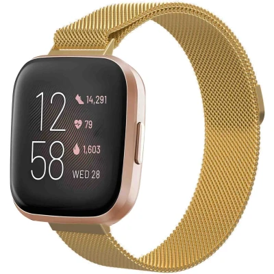 Afbeelding van iMoshion Bandje Geschikt voor Fitbit Versa 2 / Lite Milanees magnetische band met installatiehulp goud