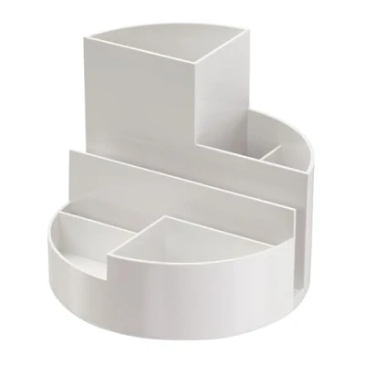 Afbeelding van Pennenkoker MAUL roundbox 7 vakken diameter14x12.5cm wit