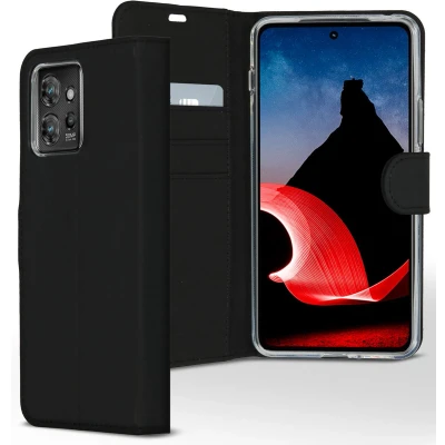 Afbeelding van Accezz Hoesje Geschikt voor Motorola ThinkPhone Met Pasjeshouder Wallet Softcase Bookcase Zwart