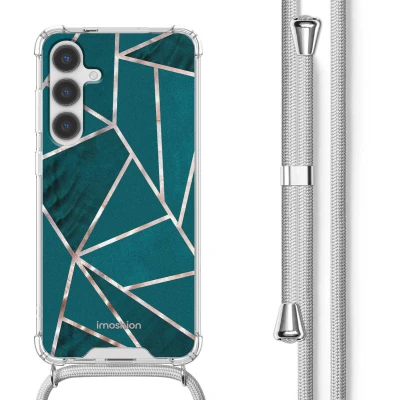 Afbeelding van imoshion Hoesje Geschikt voor Samsung Galaxy S24 met Koord Design Meerkleurig / Petrol Green Graphic