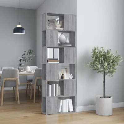 Afbeelding van Boekenkast/kamerscherm 60x24x186 cm grijs sonoma eiken