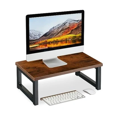 Afbeelding van Relaxdays monitorstandaard industrieel beeldschermverhoger monitorverhoger laptop L