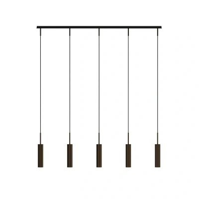 Afbeelding van Audo Copenhagen Tubulaire Rail cluster 5 hanglamp lineair Bronzed