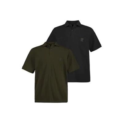 Image de JP 1880 Lot de 2 polos pour homme Grandes tailles L 8XL en piqué coton peigné 704317, Branche d&#039;avocat, 7XL grande taille