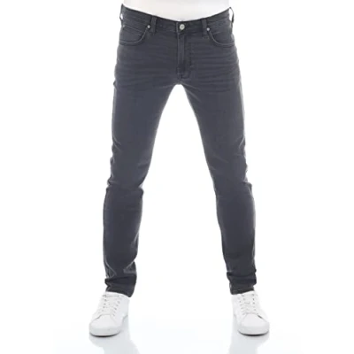 Afbeelding van Lee Heren Jeans Broeken Luke Slim tapered Fit Grijs Volwassenen Denim Jeansbroek