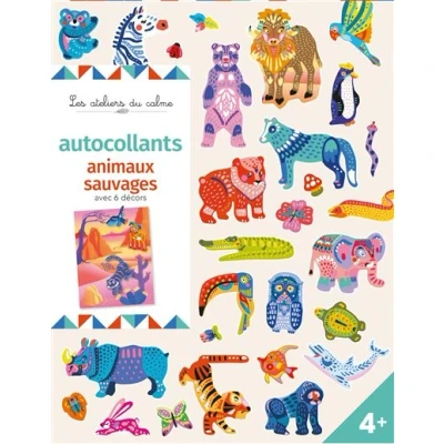 Image de Autocollants animaux sauvages avec 6 décors